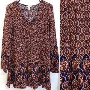 Bohemian-style Midi Dress